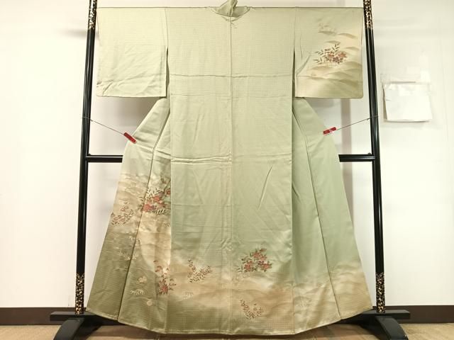平和屋着物●訪問着　立波花文　暈し染め　金彩　正絹　逸品　CABN6066vp