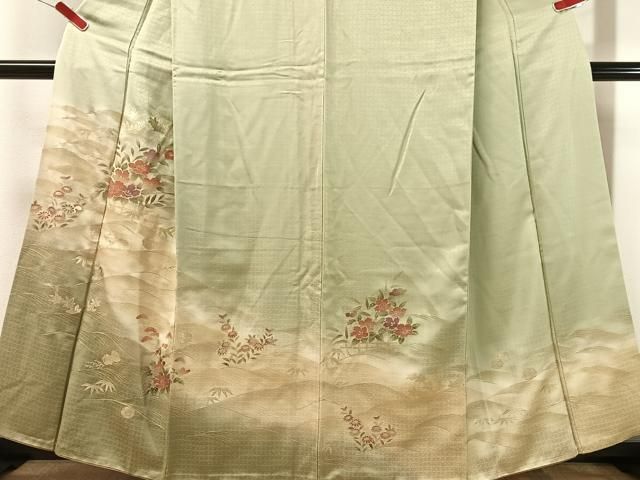 平和屋着物●訪問着　立波花文　暈し染め　金彩　正絹　逸品　CABN6066vp