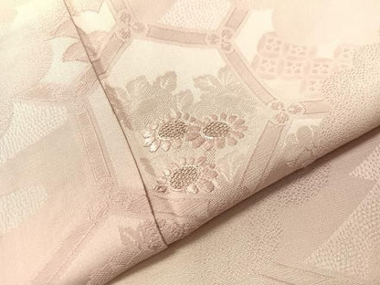 平和屋着物●訪問着　刺繍　雲取り亀甲花文　暈し染め　正絹　逸品　未使用　CABN6068vp