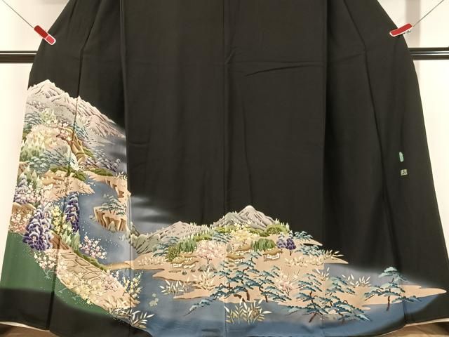 平和屋着物●本加賀友禅作家　小田美知代　黒留袖　白山　暈し染め　正絹　逸品　CABN6070vp