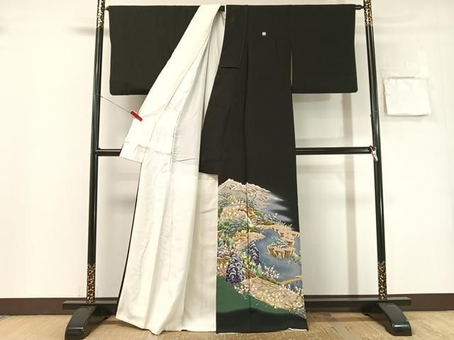 平和屋着物●本加賀友禅作家　小田美知代　黒留袖　白山　暈し染め　正絹　逸品　CABN6070vp