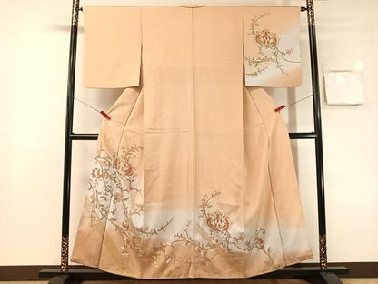 平和屋着物●訪問着　更紗唐草鳳凰文　暈し染め　金彩　正絹　逸品　CABN6072vp