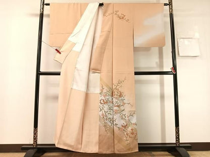 平和屋着物●訪問着　更紗唐草鳳凰文　暈し染め　金彩　正絹　逸品　CABN6072vp