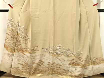 平和屋着物●豪華色留袖　駒刺繍　浜松文　暈し染め　金彩　正絹　逸品　未使用　CABN6075vp