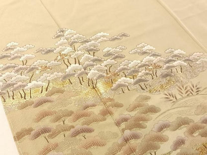 平和屋着物●豪華色留袖　駒刺繍　浜松文　暈し染め　金彩　正絹　逸品　未使用　CABN6075vp