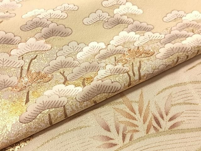 平和屋着物●豪華色留袖　駒刺繍　浜松文　暈し染め　金彩　正絹　逸品　未使用　CABN6075vp