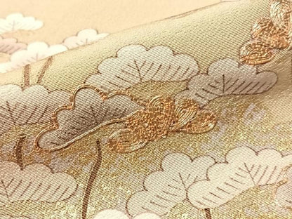 平和屋着物●豪華色留袖　駒刺繍　浜松文　暈し染め　金彩　正絹　逸品　未使用　CABN6075vp
