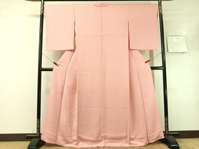 平和屋着物●豪華色留袖　中国三大刺繍　スワトウ刺繍　総刺繍　菱花文　鴇色　正絹　逸品　CABN6089vp