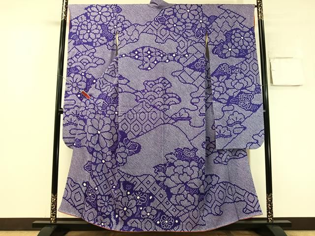 平和屋着物●豪華振袖　総絞り　吉祥花文　正絹　逸品　CABN6093vp