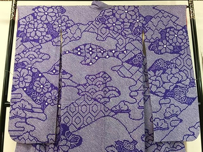 平和屋着物●豪華振袖　総絞り　吉祥花文　正絹　逸品　CABN6093vp