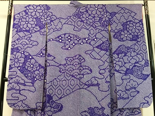 平和屋着物●豪華振袖　総絞り　吉祥花文　正絹　逸品　CABN6093vp