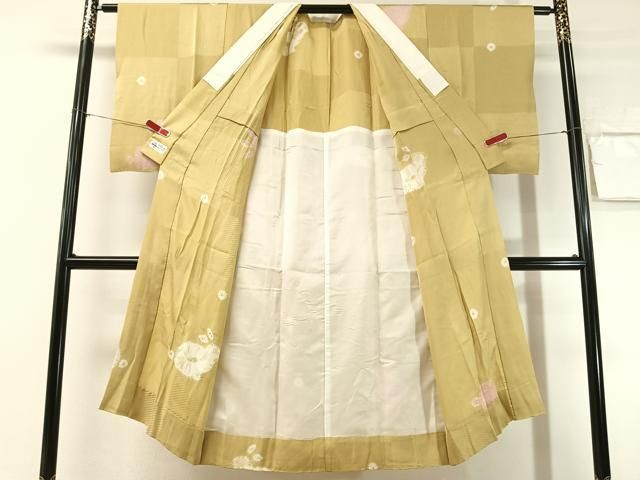 平和屋着物●長襦袢　無双仕立て　絞り　兎　やまと誂製　正絹　逸品　CABN6094vp