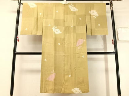 平和屋着物●長襦袢　無双仕立て　絞り　兎　やまと誂製　正絹　逸品　CABN6094vp