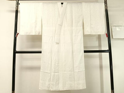 平和屋着物●長襦袢　無双仕立て　南天地紋　白色　やまと誂製　正絹　逸品　未使用　CABN6097vp