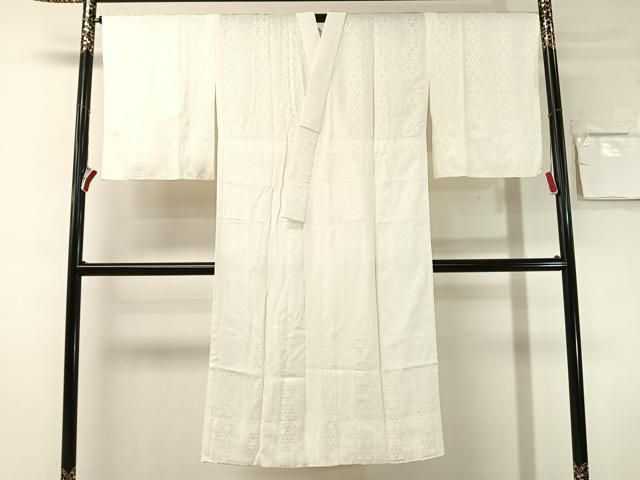 平和屋着物●長襦袢　無双仕立て　南天地紋　白色　やまと誂製　正絹　逸品　未使用　CABN6097vp