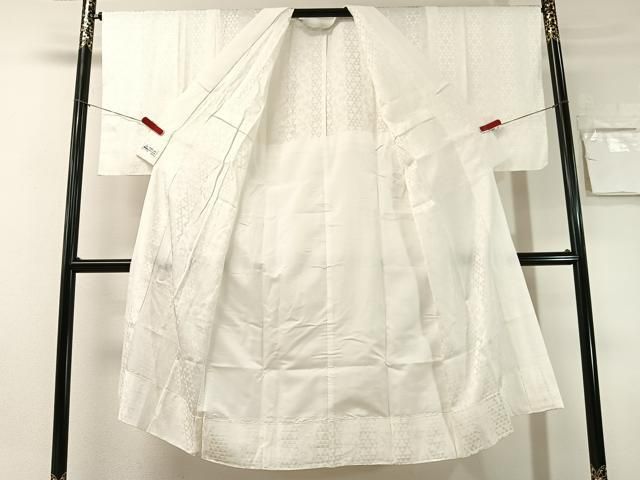 平和屋着物●長襦袢　無双仕立て　南天地紋　白色　やまと誂製　正絹　逸品　未使用　CABN6097vp