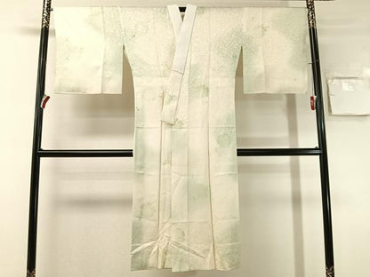 平和屋着物●長襦袢　無双仕立て　雪輪舞桜　暈し染め　正絹　逸品　未使用　CABN6099vp