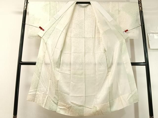 平和屋着物●長襦袢　無双仕立て　雪輪舞桜　暈し染め　正絹　逸品　未使用　CABN6099vp