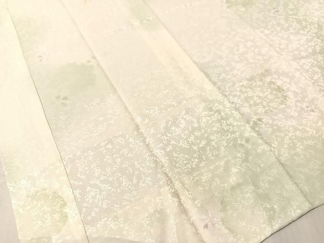 平和屋着物●長襦袢　無双仕立て　雪輪舞桜　暈し染め　正絹　逸品　未使用　CABN6099vp