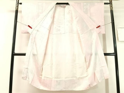 平和屋着物●長襦袢　無双仕立て　吹き寄せ花地紋　暈し染め　正絹　逸品　CABN6100vp