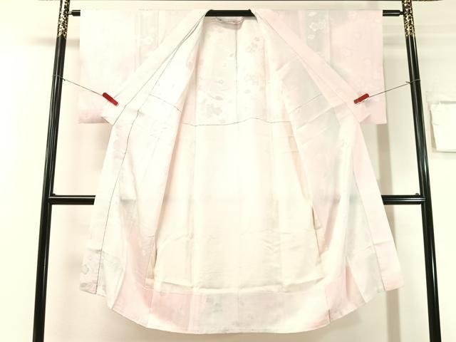 平和屋着物●長襦袢　無双仕立て　吹き寄せ花地紋　暈し染め　正絹　逸品　CABN6100vp