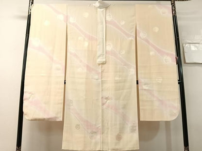平和屋着物●豪華振袖・長襦袢セット　雪輪　ぽっくり下駄　暈し染め　金彩　正絹　逸品　CABN6103vp