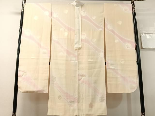 平和屋着物●豪華振袖・長襦袢セット　雪輪　ぽっくり下駄　暈し染め　金彩　正絹　逸品　CABN6103vp