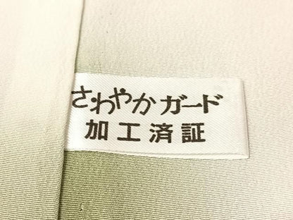 平和屋着物●上質な小紋　作家物　ふくろう　鬼しぼ縮緬　正絹　逸品　CABN6111vp