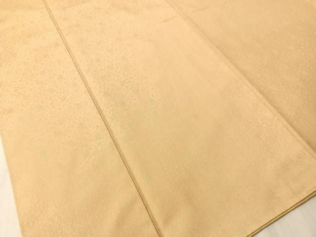 平和屋着物●上質なお召　花唐草地紋　淡香色　正絹　逸品　CABN6115vp