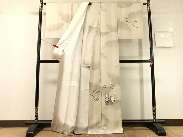 平和屋着物●日本画家　水嶋征夫　訪問着　手描き　童子　まるやま扱い　正絹　逸品　CABN6116vp