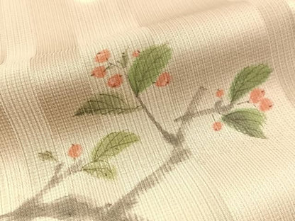 平和屋着物●日本画家　水嶋征夫　訪問着　手描き　童子　まるやま扱い　正絹　逸品　CABN6116vp