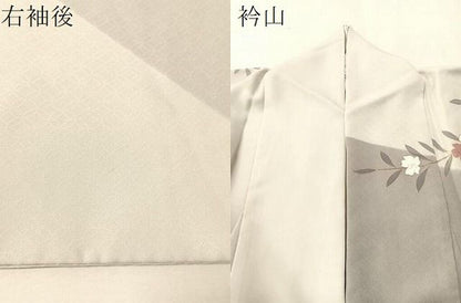 平和屋着物●訪問着　草花文　暈し染め　金彩　正絹　逸品　CABN6117vp