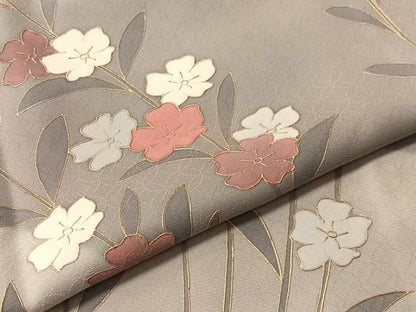 平和屋着物●訪問着　草花文　暈し染め　金彩　正絹　逸品　CABN6117vp