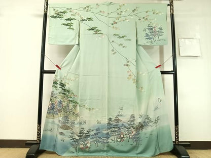 平和屋着物●高級染元　粋峰　林芳夫　京加賀友禅　訪問着　御所解文　暈し染め　正絹　逸品　CABN6119vp