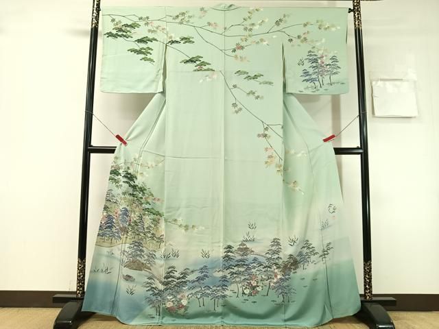 平和屋着物●高級染元　粋峰　林芳夫　京加賀友禅　訪問着　御所解文　暈し染め　正絹　逸品　CABN6119vp