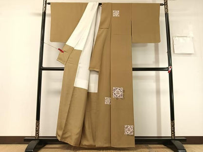 平和屋着物●訪問着　刺繍　色紙鳳凰花文　金彩　正絹　逸品　未使用　CABN6123vp