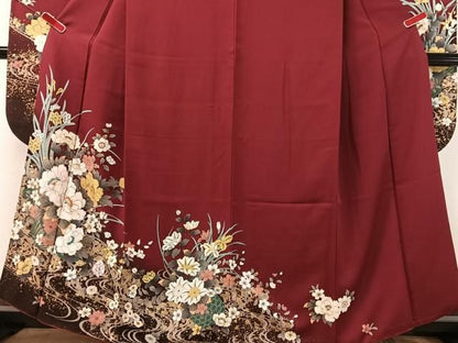 平和屋着物●豪華振袖　刺繍　流水花篭文　暈し染め　金彩　正絹　逸品　CABN6127vp