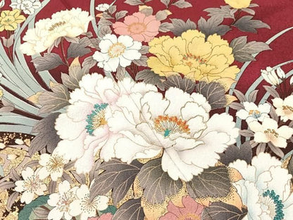 平和屋着物●豪華振袖　刺繍　流水花篭文　暈し染め　金彩　正絹　逸品　CABN6127vp