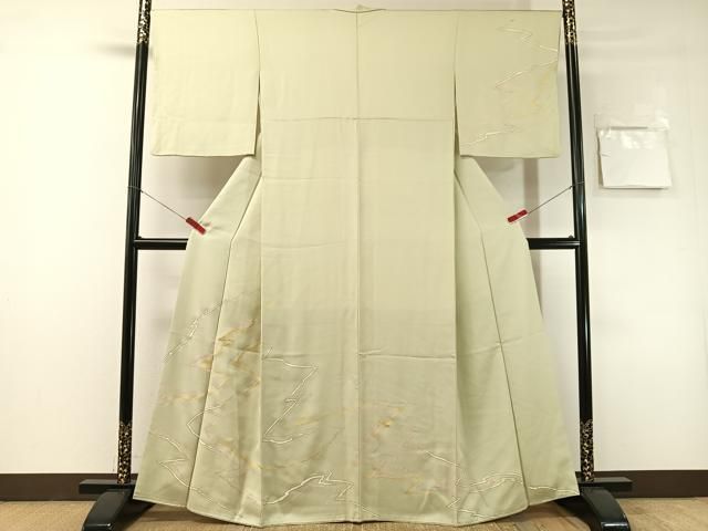 平和屋着物●訪問着　駒刺繍　道長文様　金彩　鈴乃屋扱い　正絹　逸品　CABN6128vp