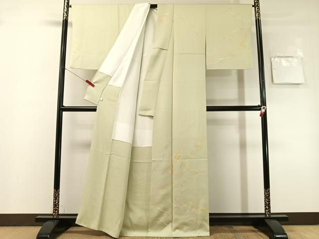 平和屋着物●訪問着　駒刺繍　道長文様　金彩　鈴乃屋扱い　正絹　逸品　CABN6128vp