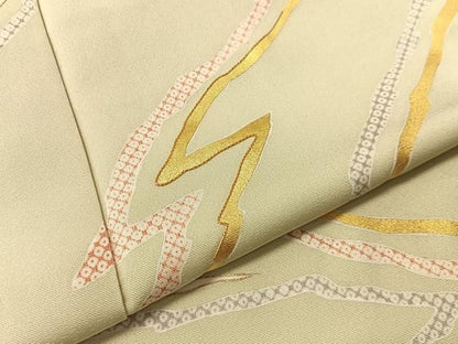 平和屋着物●訪問着　駒刺繍　道長文様　金彩　鈴乃屋扱い　正絹　逸品　CABN6128vp