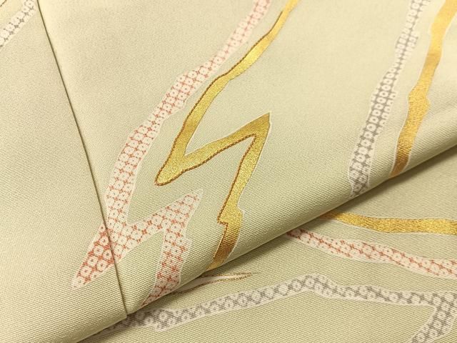 平和屋着物●訪問着　駒刺繍　道長文様　金彩　鈴乃屋扱い　正絹　逸品　CABN6128vp