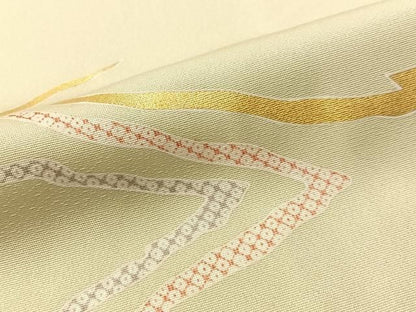 平和屋着物●訪問着　駒刺繍　道長文様　金彩　鈴乃屋扱い　正絹　逸品　CABN6128vp