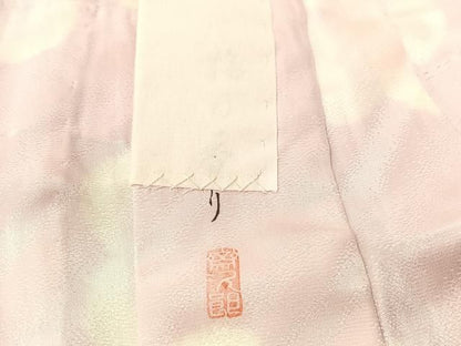 平和屋着物●振袖用長襦袢　無双仕立て　作家物　梅乃香り　暈し染め　正絹　逸品　CABN6131vp