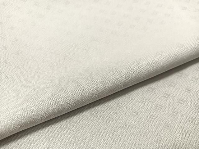 平和屋着物●上質な色無地　白花色　ロング丈　反端付き　正絹　逸品　未使用　CABN6136vp