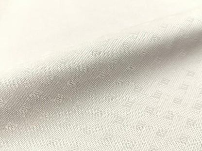 平和屋着物●上質な色無地　白花色　ロング丈　反端付き　正絹　逸品　未使用　CABN6136vp