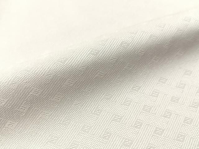 平和屋着物●上質な色無地　白花色　ロング丈　反端付き　正絹　逸品　未使用　CABN6136vp