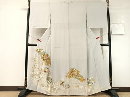平和屋着物●豪華色留袖　作家物　駒刺繍　立波地紙正倉院　暈し染め　金彩　正絹　逸品　未使用　CABN6150vp
