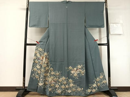 平和屋着物●豪華色留袖　駒刺繍　鳳凰桐唐草文　金彩　鈴乃屋扱い　正絹　逸品　未使用　CABN6151vp