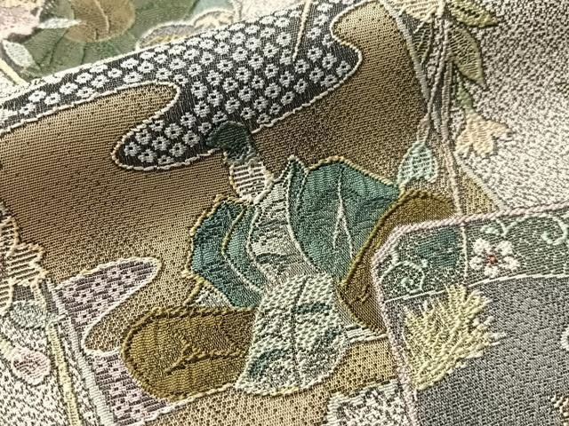 平和屋着物●日本画家　霜鳥忍の世界　彩天目織　色留袖　百人一首　正絹　逸品　未使用　CABN6153vp